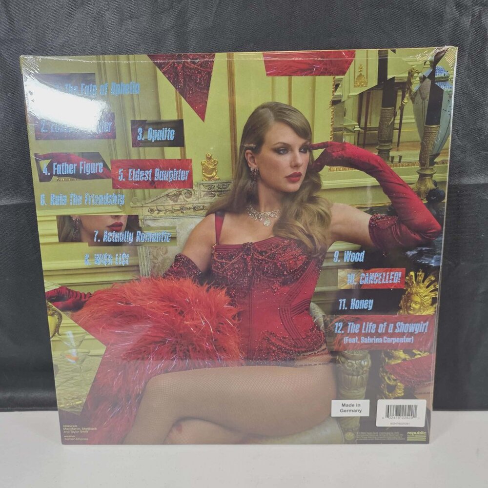 TAYLOR SWIFT LIFE OF A SHOWGIRL BLUE VINYL ALBUM NEW SEALED - Picture 2 of 2